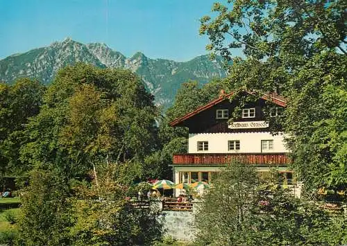 Fortsthaus Graseck mit der Graseckbahn uber die Partnachklamm