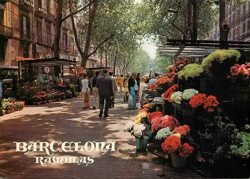 Spain Barcelona Ramblas de las Flores detail aspect