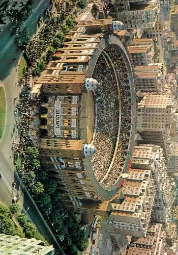Spain Barcelona Plaza de Toros Monumental aerial view
