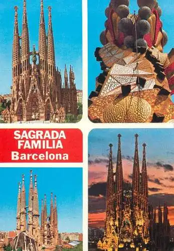 Spain Barcelona Sagrada Familia different aspects