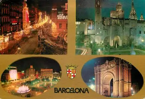 Spain Barcelona several nocturnal aspects