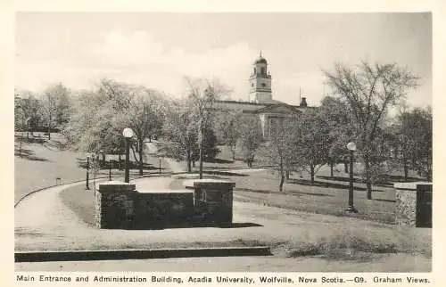 Main Entrance and Administrative Building, Acadia University, Wolfville