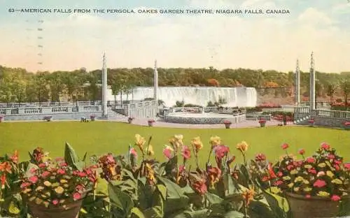 Niagara Falls from the pergola oakes garden theatre 1943