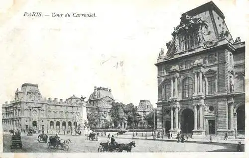 cpa France Paris Cour du Carrousel