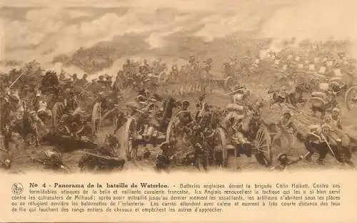 cpa Belgique royal museum Waterloo battle panorama