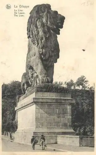 cpa Belgique Gileppe (Dam) lion