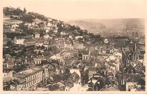 cpa Belgique Liege remparts panorama