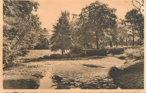 cpa Belgique Liege jardin d'acclimatation un etang