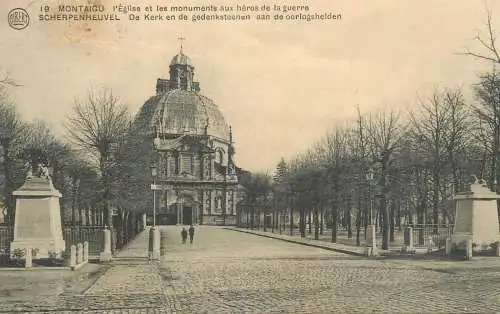 cpa Belgique Scherpenheuvel Montaigu church