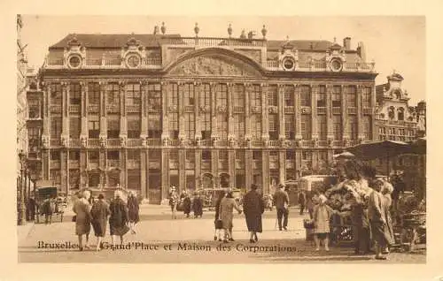 cpa Belgique Bruxelles Grand PLace et maison des Corporations