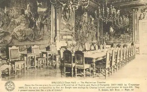 cpa Belgique Bruxelles town hall the maximilian chamber