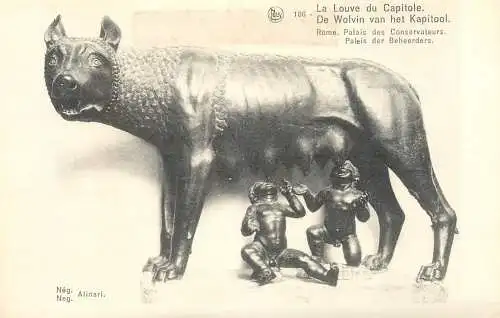 cpa Belgique Bruxelles royal art museum and history she wolf Romuluse Remus