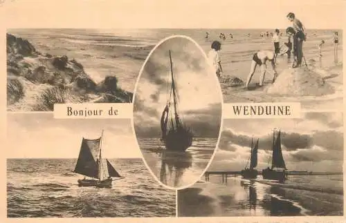 cpa Belgique Wenduine sailing vessel