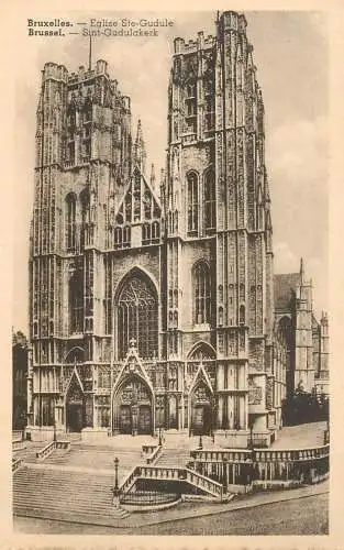 cpa Belgique Bruxelles Ste. Gudule church