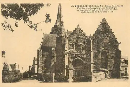 cpa France Perros Guirec eglise de la Clarte