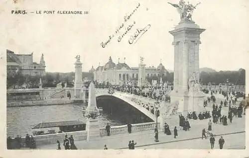 cpa France Paris le pont Alexandre III