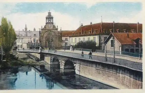 cpa France Dijon pont sur l'Ouche