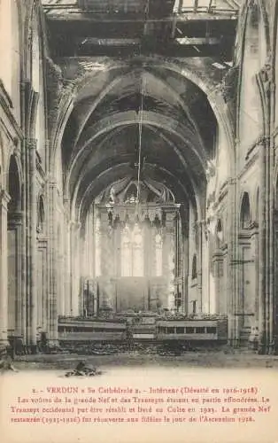 cpa France Verdun cathedrale