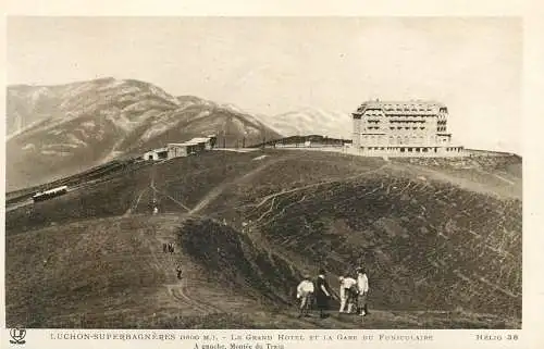 cpa France Luchon Superbagneres funiculaire