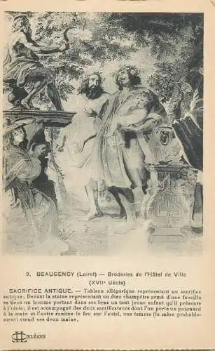 cpa France Beaugency Sacrifice Antique