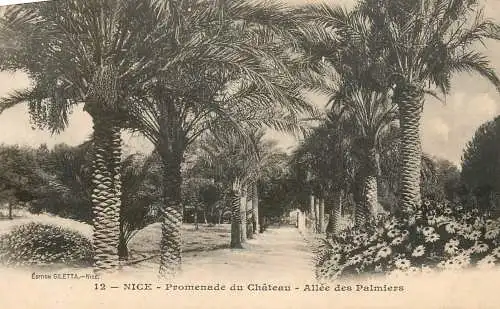 cpa France Nice promenade du chateau
