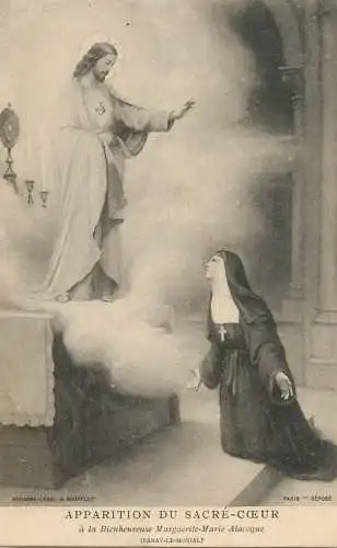 cpa France Paray-le-Monial apparition du sacre coeur