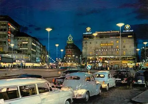 Munich Karlsplatz by night 1965