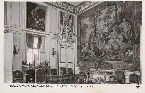 cpsm France Fontainebleau castle Pe Petit salon Louis XV