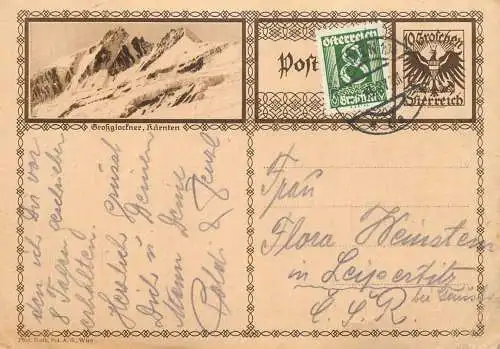Postkarte 1927 Grossglockner Karnten