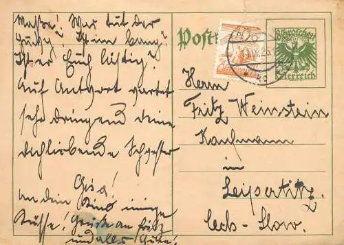 Postkarte 1926