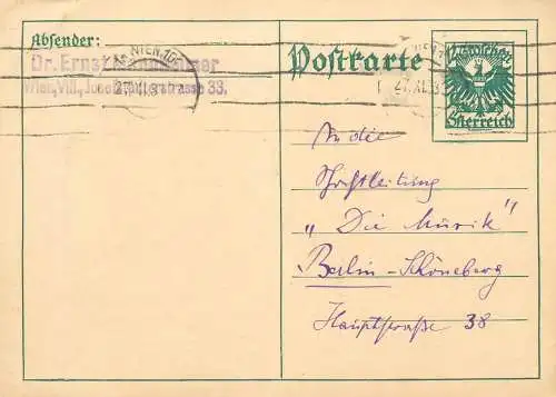 Postkarte 1933