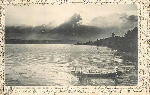 AK Abendstimmung am See 1902