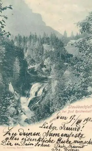 Staubbachfall bei Bad Reichenhall 1902