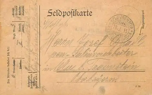 Feldpostkarte 1915