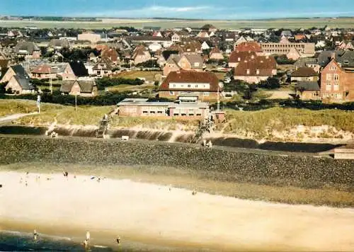 Nordseeinsel Sylt Restaurant Seenot Westerland aerial view