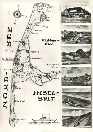 Nordseeinsel Sylt map & multi views