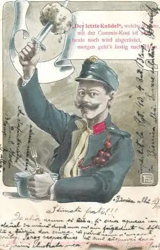 "Der letzte Knodel" AK 1910