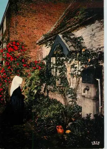 Belgium Turnhout Musee du Beguinage. Cour interieure avec calvaire