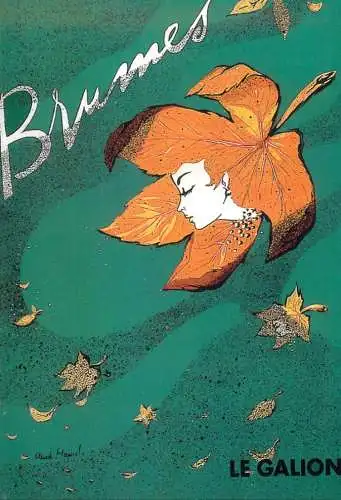 Perfume & beauty advertising postcard Brumes le galion