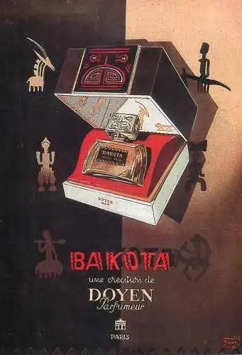 Perfume & beauty advertising postcard Bakota Doyen