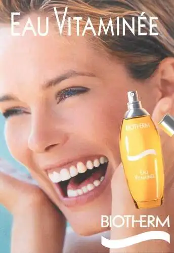 Perfume & beauty advertising postcard Biotherm eau vitaminee