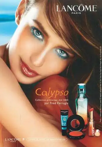 Perfume advertising postcard Lancome Paris Calypso