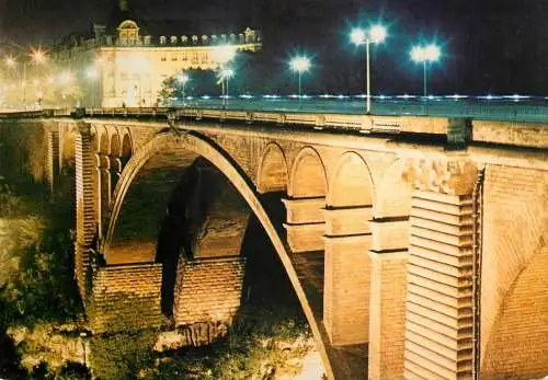 Luxembourg Pont Adolphe vue de nuit