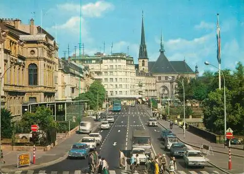 Luxembourg La Cathedrale vue de la Place de Bruxelles