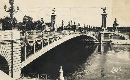 cpsm France Paris Alexander III bridge