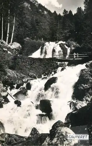cpsm France Cauterets cascade de Lutour 1951