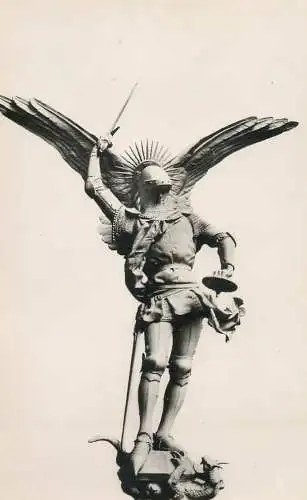 cpsm France Le Mont Saint Michel statue