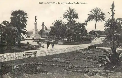 cpa France Nice jardins et baie des anges