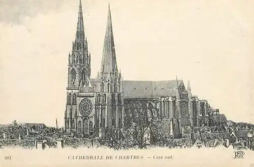 cpa France Chartres cathedrale