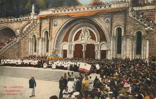 cpa France Lourdes benediction des malades